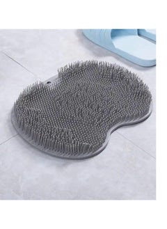 Buy Wall Mounted Exfoliating Back and foot Scrubber Brush with Suction Cups, Silicone Back Scrubber and Foot Massager Pad in Saudi Arabia