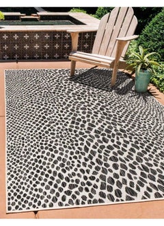 اشتري Jill Zarin Outdoor Collection Area Rug Cape Town (3' 3" X 5' 3" Rectangle Black Ivory) في الامارات