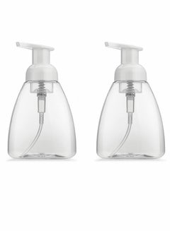 Buy Foaming Soap Dispenser Hand Dispensers Refillable Plastic Foam Bottle Oval with White Pumps Empty Liquid Pump Bottles for Kitchen Bathroom（2PCS） in Saudi Arabia
