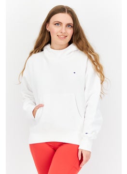 Buy Women Sportswear Fit Hooded Training Sweatshirt, White in UAE