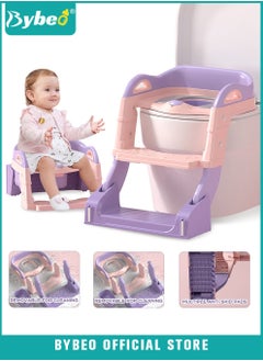 Buy 2 in 1 Kids Potty Training Seat with Anti-Slip Step Ladder, Baby Toddler Toilet Seats for Boys and Girls in Saudi Arabia