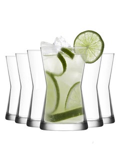 Buy 6-Piece drinking glass set clear 350ML in Saudi Arabia