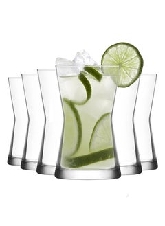 Buy 6-Piece drinking glass set clear 350ML in Saudi Arabia