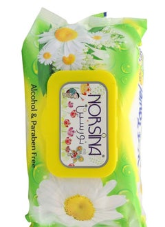 Buy Baby wipes with chamomile scent, free of alcohol and parabens, 120 wipes in Saudi Arabia