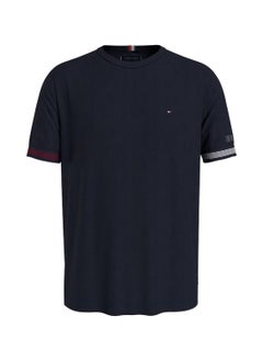 Buy Men's Short Sleeve T-Shirt - Cotton, Blue in UAE