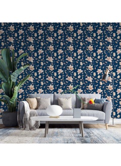 Buy Golden Luxury Lily Flower Seamless Pattern Fabric Wallpaper Covers An Area ​​Up To 4.2Mx3M With Adhesive And Smoothing Tool in Egypt