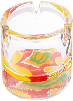 Buy Akdc Glass Ashtray Round L(10Cm) Xw(10Cm) Xh(4Cm) Transparent in UAE