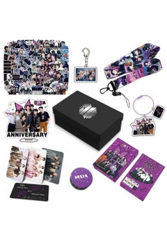 Buy Bts 9th Anniversary Gift Box With Lomo Cards, Acrylic Stand, Hand Account Tape, Keychain, Lanyard, Stickers, Photo Card in UAE