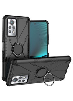 Buy Shockproof Protective Phone Case with Rotation Ring Kickstand for Infinix Note 11 Pro 4G Black in Saudi Arabia