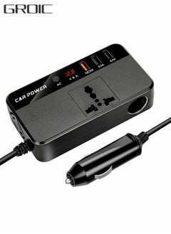 Buy 200W Car Power Inverter,DC 12V to 110V AC Converter,DC 24V to 220V AC Converter with 1 Socket Cigarette Lighter Adapter and 3 USB Ports Charger Adapter,Car Accessories in Saudi Arabia