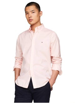 Buy Men's Th Flex Regular Fit Shirt -  Pure cotton poplin, Pink in UAE