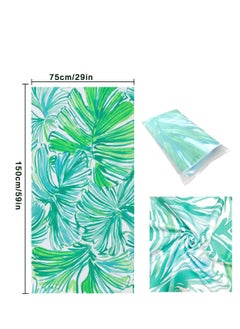 Buy Microfiber Sand Free Beach Towel | Quick Fast Dry Super Absorbent Oversized Lightweight Big Large Towels Blanket Green Leaf Cool Swim Beach Towels for Travel Pool Swimming Bath Camping Adult Women Men in UAE