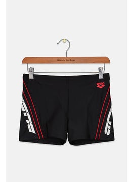 Buy Men Drawstring Swim Trucks, Black and Red in Saudi Arabia