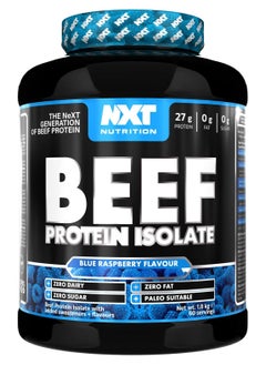 Buy NXT Nutrition Beef Protein Isolate Powder - Protein Powder High in Natural Amino Acids 1.8kg, Blue Raspberry in Saudi Arabia