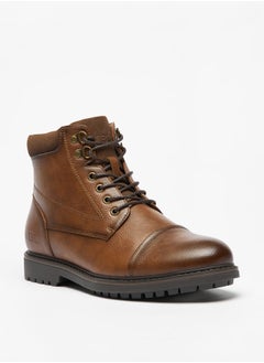 اشتري Men's Textured Chukka Boots with Zip Closure في الامارات