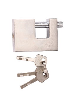 Buy Iron padlock  | Hardened Solid Steel Hardware Monoblock Lock -  Thick Shackle - Protect Garages, Containers, Sheds, Shutters, Lockers, Gates and Warehouses in Saudi Arabia