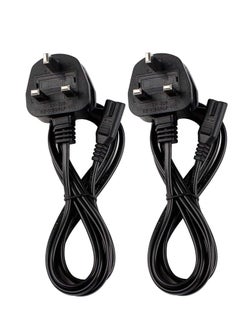 Buy NTECH (2Pcs)-5Meter) Power Cable 3 Pin IEC/C7/UK Mains Plug to Figure 8 Connector Socket Power Cord Leads For Samsung/LG/TCL/Sony/TV/PS5/PS4/PS3/PC/Monitors Computer Printer Camera Home Audio Etc in UAE