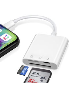 اشتري قارئ بطاقات SD لأجهزة iPhone، وSD وMicro SD، وقارئ بطاقات الذاكرة بفتحات مزدوجة لأجهزة iPad، ووصلة محول بطاقة الكاميرا الرقمية وتشغيلها، وعارض بطاقة SD لكاميرا لعبة Trail، والشحن والقراءة المتزامنين في الامارات