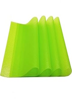 Buy Refrigerator Mats for Slicing Fresh Fruits Vegetables - 29x42cm (Green, 4 Pieces) in Egypt