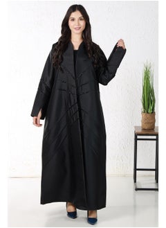 Buy Black abaya with black embroidery in Saudi Arabia