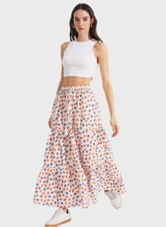 Buy Printed High Waist Skirt in UAE