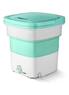 Buy Mini Portable Folding Washing Machine For Home And Travel NEWS-MSN-1 White/Green in UAE