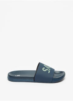 Buy Mens Typography Print Slip-On Slides in UAE