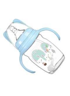 Buy Baby Feeding Bottle PP 330ml with Extra Soft Nipple and Handle - Assorted Color in UAE