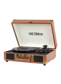 اشتري Victrola Journey Vintage Bluetooth Suitcase Vinyl Record Player Portable 3-Speed LP Turntable with Built-in Stereo Speakers Aux-In RCA Out Elegant Color في الامارات