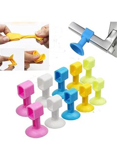 Buy Outline Door Stop Buffer Silicone Lever Door Handle Stopper  stopper Easy to Install Protect Walls Glass and Furniture from Damage Door per Clear Rubber Door（10） in Saudi Arabia