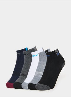 اشتري Pack of 5 - Contrast Print Quarter Socks في السعودية