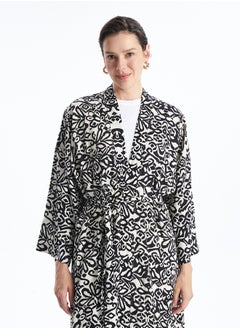 Buy Shawl Collar Patterned Oversize Women's Kimono in Egypt