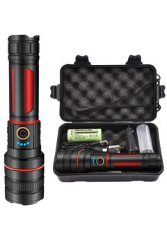 Rechargeable LED Flashlights 180000 High Lumens Super Bright Zoomable IPX6  Waterproof Flashlight Batteries Included 5 Modes Powerful Tactical