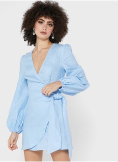 Buy Sasha Side Twisted Wrap Dress in UAE