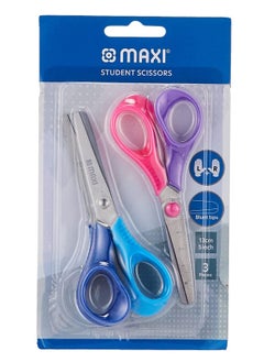 اشتري 3-Piece Student Scissors Assorted Colors في الامارات