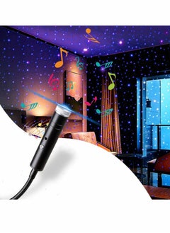 Buy USB Star Projection Night Light with Auto Rotating Sound Activated Strobe Adjustable Romantic Violet Interior Car Lights Roof Decoration for Car, Ceiling, Bedroom, Party in Saudi Arabia