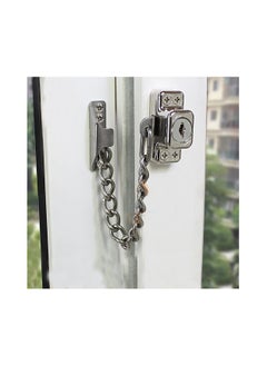 Buy Stainless Steel Window Chain Lock Guard Door Restrictor Child Safety Security Chain Lock for Flat Open Windows Anti Theft Home Hardware Opening Restrictor Lock with Key in UAE