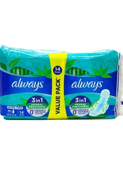 Buy Always Ultra Thin 3 *1 Herbal Freshness Extra Long Sanitary Pads - 14 Pieces in Egypt