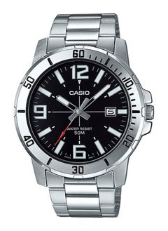 Buy Casio Men's Silver Stainless Steel Band Watch - MTP-VD01D-1BVUDF in UAE