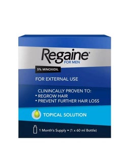 Buy Regaine For Men 5% Minoxidil Topical Hair Regrowth Solution 60ml in UAE