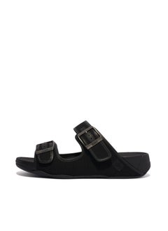 Buy 049-761 Fitflop Mens Sandals GD6-001 Gogh Moc Buckle Slide Black in UAE