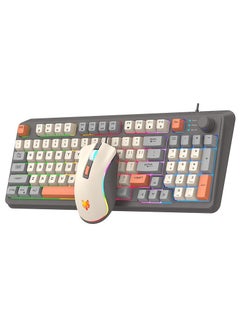 Buy Wired Game Keyboard Mechanical Feel Esports Luminous Mouse Set in Saudi Arabia
