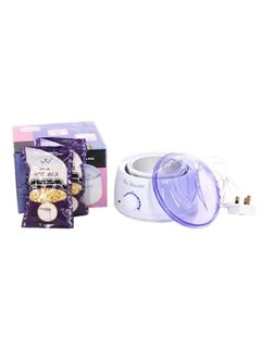 Buy Waxing and waxing apparatus for hair removal with two Honey waxes - white in UAE