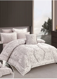 Buy Jacquard comforter set from Horse with a durable and soft fabric 8 pieces king size in Saudi Arabia