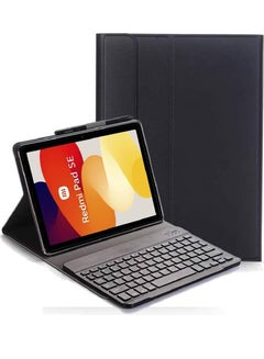 Buy Keyboard Case For Xiaomi Redmi Pad SE 11 Inch Slim Flip with Removable Wireless Keyboard Stand Case Cover for Xiaomi Redmi Pad SE 11 Inch, Black in UAE