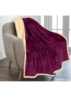 اشتري Sherpa Bed Blanket King Size, Double Plush Reversible Fleece, Machine Washable, Warm and Cozy for Bed & Sofa (240x220 cm) في الامارات