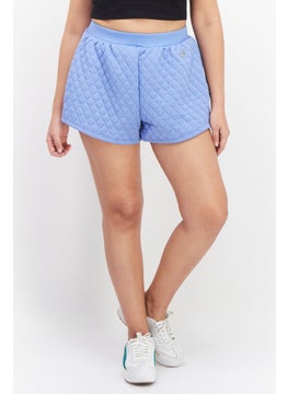 Buy Women Plain Basic Shorts, Blue in Saudi Arabia