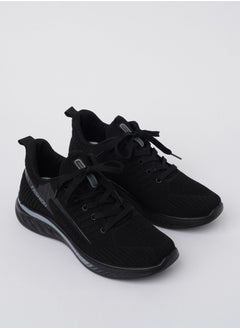 Buy Cobblerz Men's Lace-up Low Top Sneakers BLACK in UAE