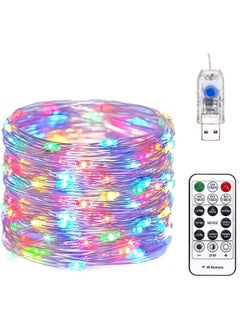 Buy Tycom LED Copper Wire String Lights with Remote Control - Outdoor Festival Decoration Lantern - USB Plug in Copper Wired Lights for Decoration,30 Meter Long 300 Lights Mix Colour. in UAE