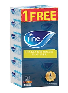 Buy Facial Tissues Sterlised 2 Ply, 170 Sheets, Pack Of 6 White in UAE